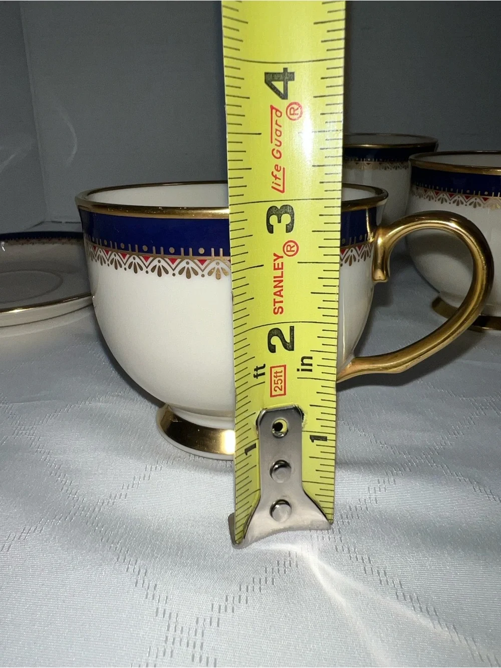 Lenox Presidential Collection Jefferson Footed Cup and Saucer 24K Gold Set of 7